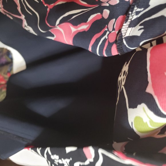 Pretty Navy Pinks & Green Floral Dress by Banana Republic Size 10 - Picture 7 of 9